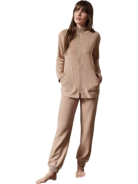 Bisbigli Pigiama tuta casa con zip in caldo cotone art. 55977